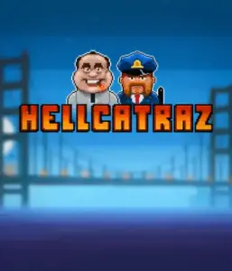 Enter the thrilling world of Hellcatraz slot by Relax Gaming, highlighting a quirky prisoner and a guard with the infamous Alcatraz prison and San Francisco skyline in the background. This image portrays the adventure and mischief of an prison break-themed game, perfect for those who enjoy playful themes, offering a captivating gaming experience. 